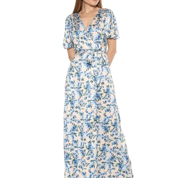 Alexia Admor Blue Floral Midi Dress - Picture 3 of 7